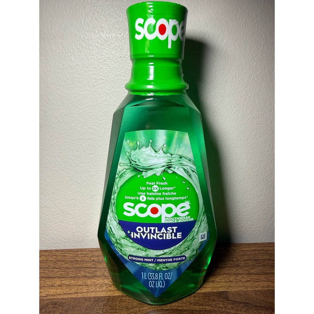 Scope Outlast Invincible Mouthwash 1L Green Strong Mint NEW